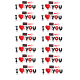 075415Z foaie de zahar placute personalizate I love you 29x20cm